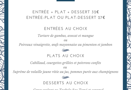 Menu déjeuner de la semaine